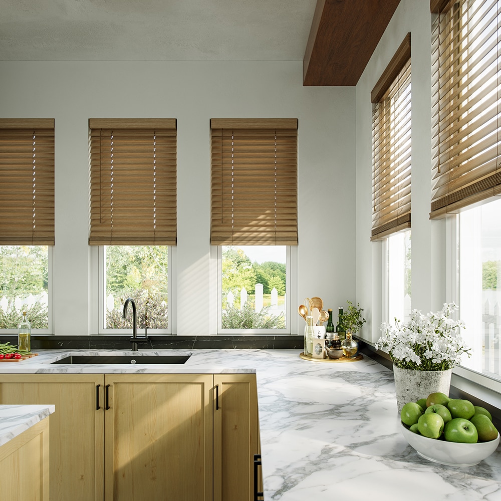 Premium Cordless 2 Inch Faux Wood Blinds